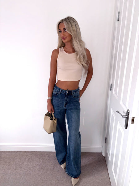 Denim Blue Straight Leg Jeans