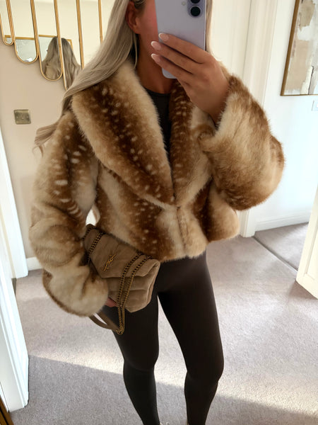 Bambi Beige Fur Jacket
